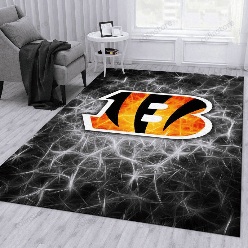 Cincinnati Bengals Banner 13 3D Rectangle Area Rug – Full Print Carpet For Living Room & Bedroom Home Decor