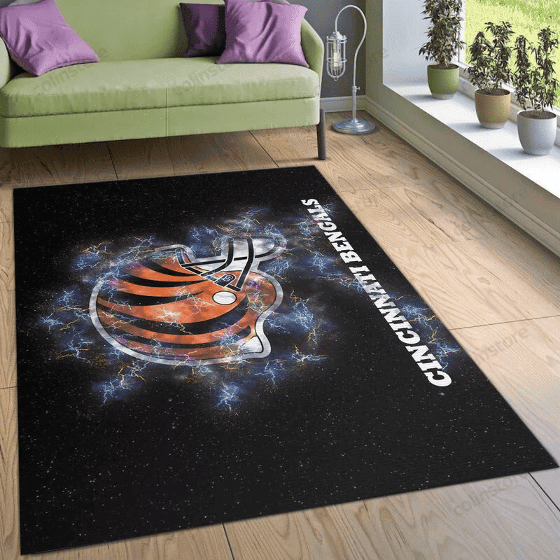 Cincinnati Bengals Banner 17 3D Rectangle Area Rug – Full Print Carpet For Living Room & Bedroom Home Decor