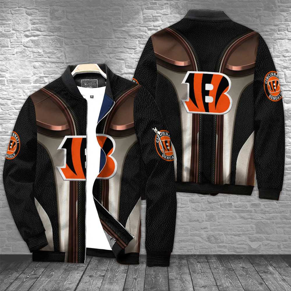 Cincinnati Bengals Bomber Jacket | NFL Team Jacket for Men & Women | Football Fan Gift