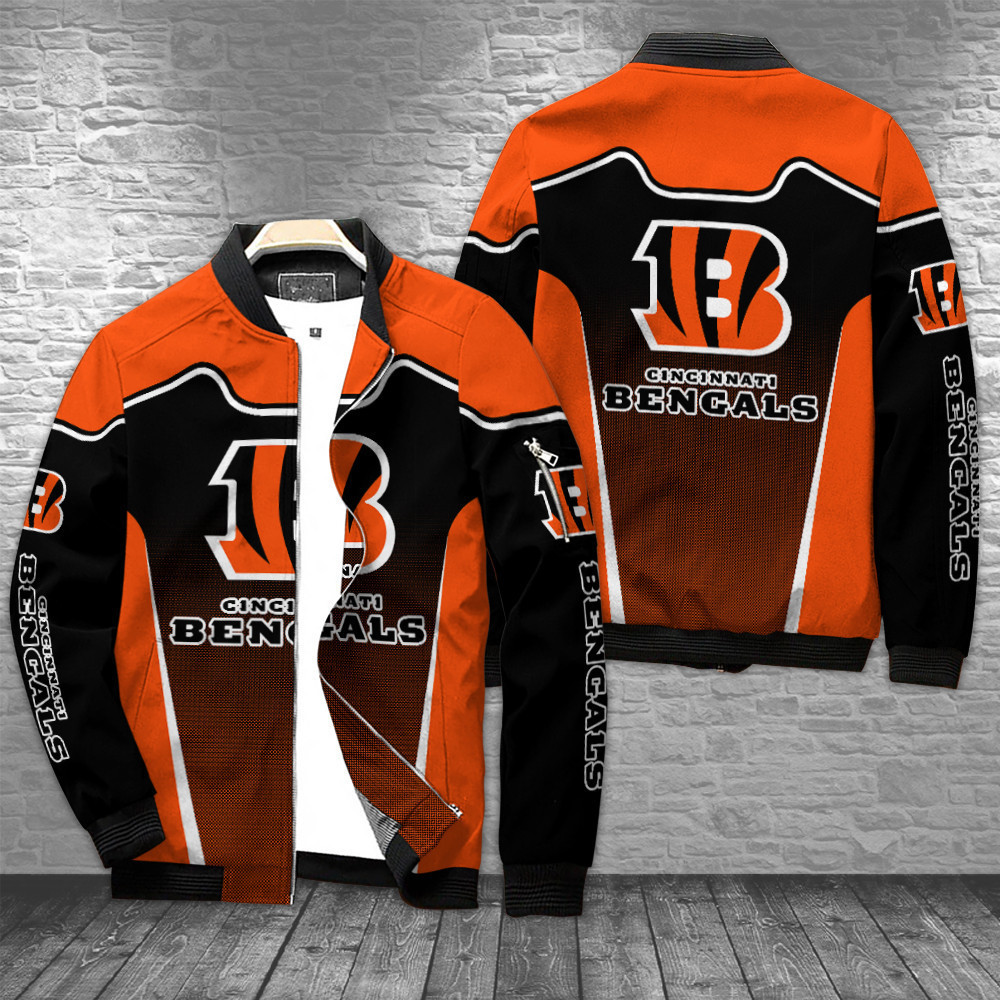 Cincinnati Bengals Bomber Jacket | NFL Team Jacket for Men & Women | Football Fan Gift