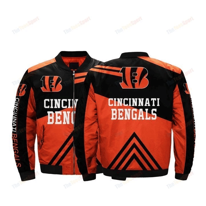 Cincinnati Bengals Bomber Jacket | NFL Team Jacket for Men & Women | Football Fan Gift