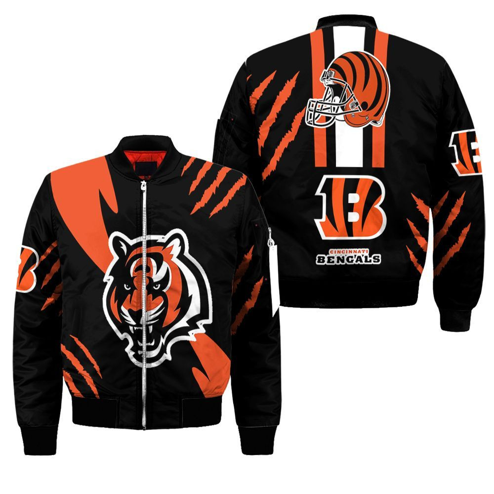 Cincinnati Bengals Bomber Jacket | NFL Team Jacket for Men & Women | Football Fan Gift