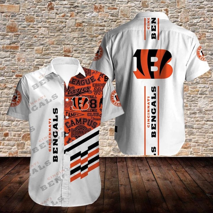 Cincinnati Bengals Campus Vibes Aloha Hawaiian Shirt for Men & Women