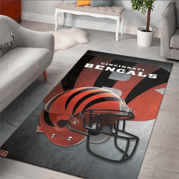 Cincinnati Bengals Gifts 3D Rectangle Area Rug – Full Print Carpet For Living Room & Bedroom Home Decor