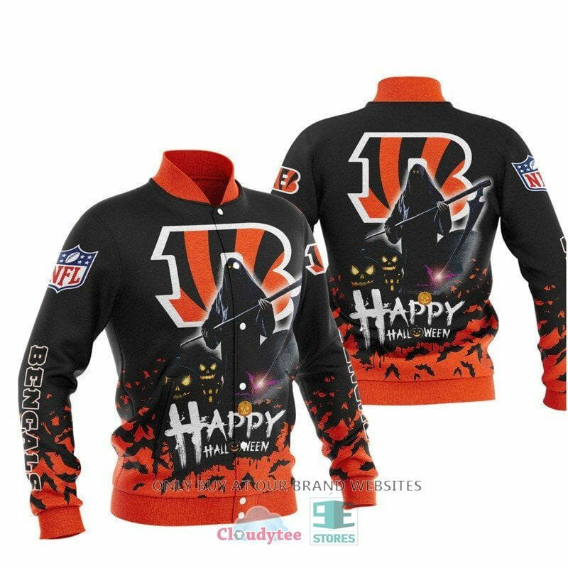 Cincinnati Bengals Halloween Varsity Baseball Jacket for Men & Women | NFL Team Fan Gift