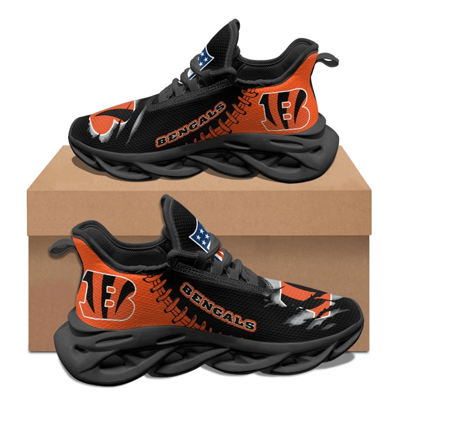 Cincinnati Bengals Max Soul Shoes Sneakers for Men And Women – NFL Football Fan Shoes, Team Sneakers