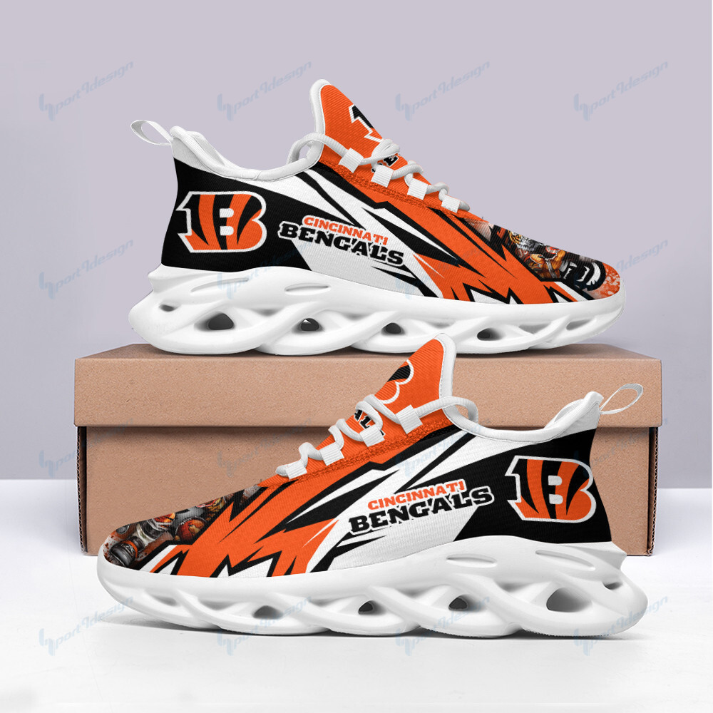 Cincinnati Bengals Max Soul Shoes Sneakers for Men And Women – NFL Football Fan Shoes, Team Sneakers