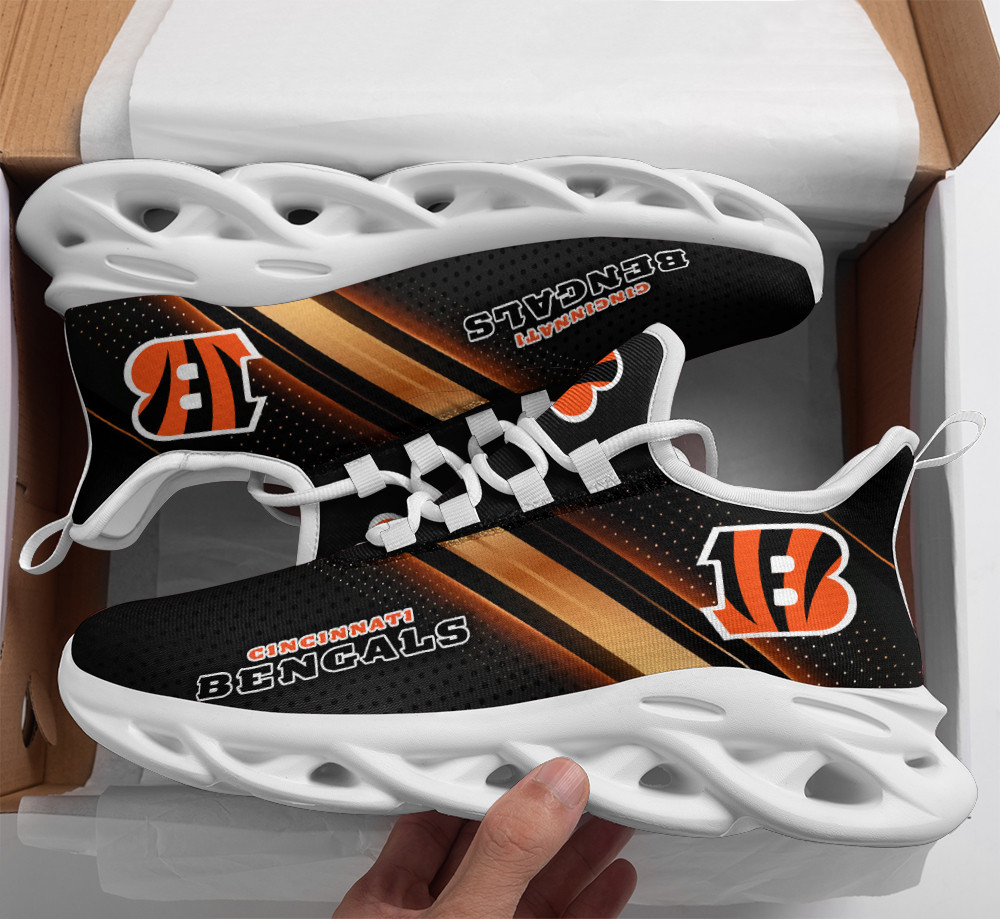 Cincinnati Bengals Max Soul Shoes Sneakers for Men And Women – NFL Football Fan Shoes, Team Sneakers