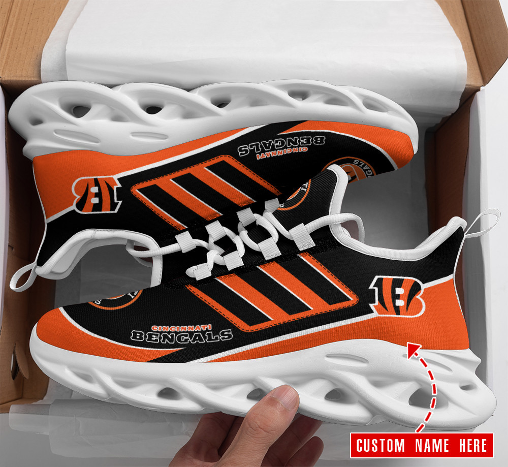 Cincinnati Bengals Max Soul Shoes Sneakers for Men And Women – NFL Football Fan Shoes, Team Sneakers