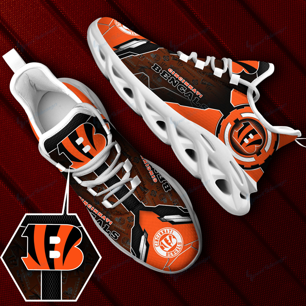 Cincinnati Bengals Max Soul Shoes Sneakers for Men And Women – NFL Football Fan Shoes, Team Sneakers