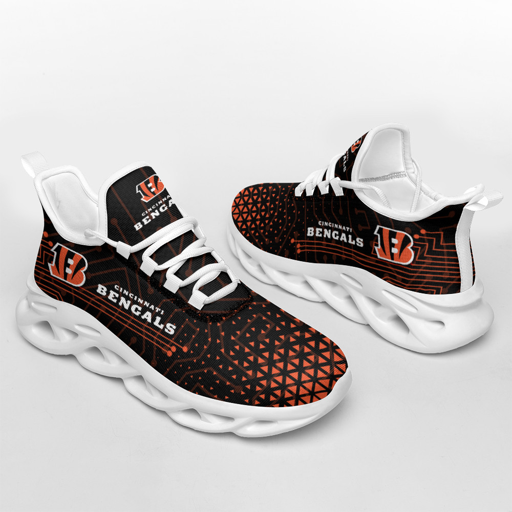 Cincinnati Bengals Max Soul Shoes Sneakers for Men And Women – NFL Football Fan Shoes, Team Sneakers