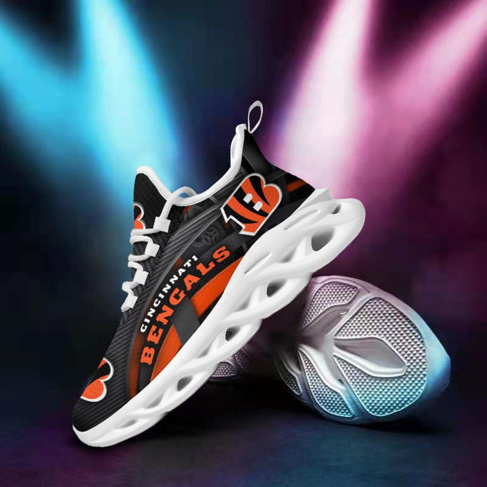 Cincinnati Bengals Max Soul Shoes Sneakers for Men And Women – NFL Football Fan Shoes, Team Sneakers - Image 4