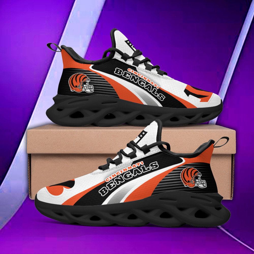 Cincinnati Bengals Max Soul Shoes Sneakers for Men And Women – NFL Football Fan Shoes, Team Sneakers