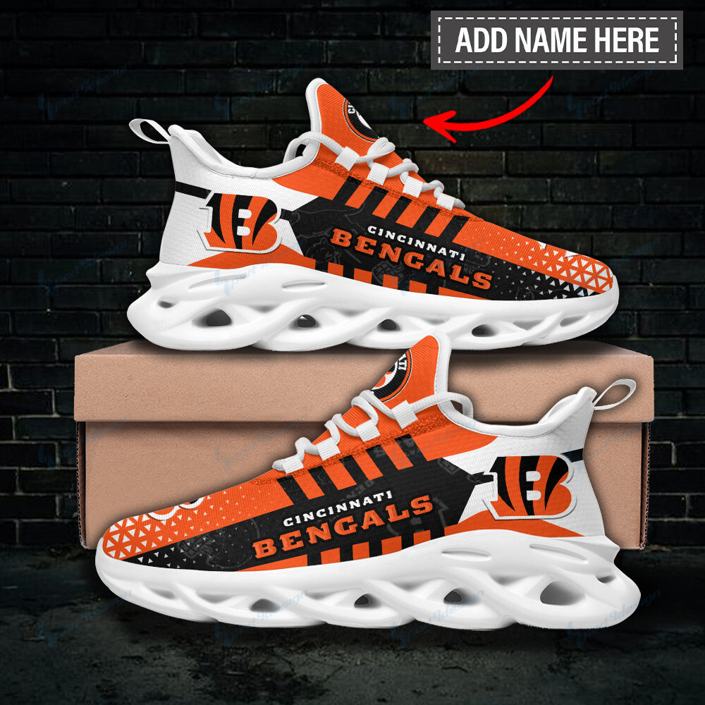 Cincinnati Bengals Max Soul Shoes Sneakers for Men And Women – NFL Football Fan Shoes, Team Sneakers