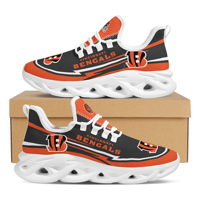 Cincinnati Bengals Max Soul Shoes Sneakers for Men And Women – NFL Football Fan Shoes, Team Sneakers