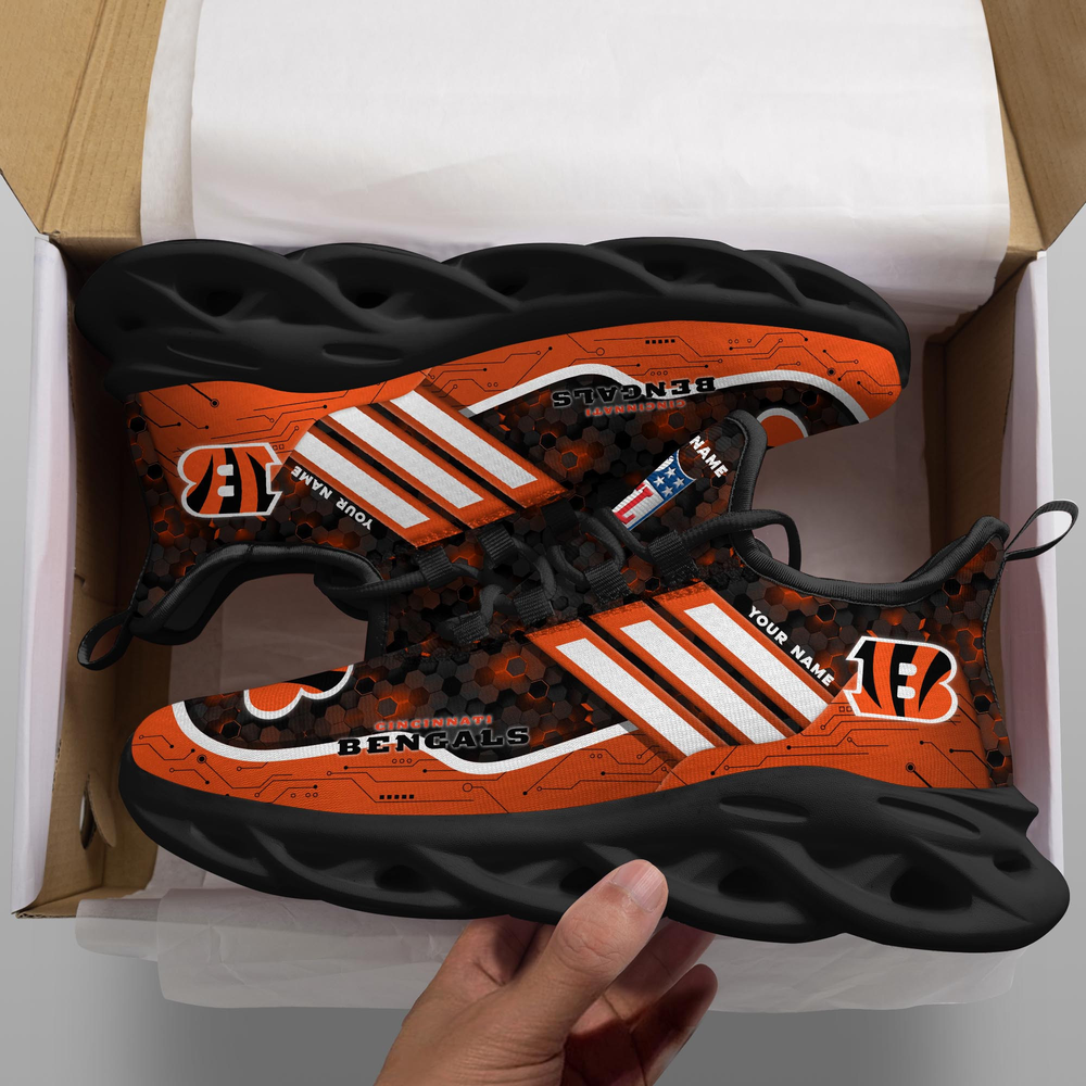 Cincinnati Bengals Max Soul Shoes Sneakers for Men And Women – NFL Football Fan Shoes, Team Sneakers