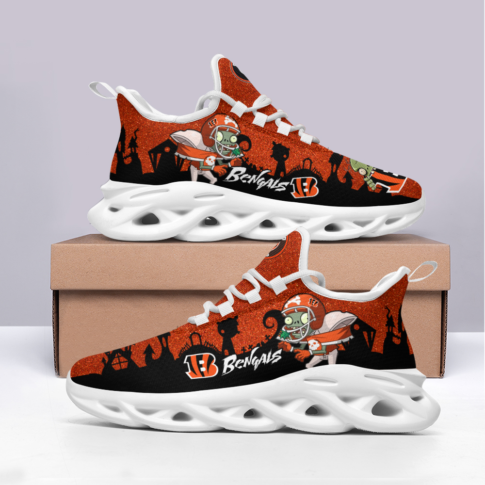 Cincinnati Bengals Max Soul Shoes Sneakers for Men And Women – NFL Football Fan Shoes, Team Sneakers