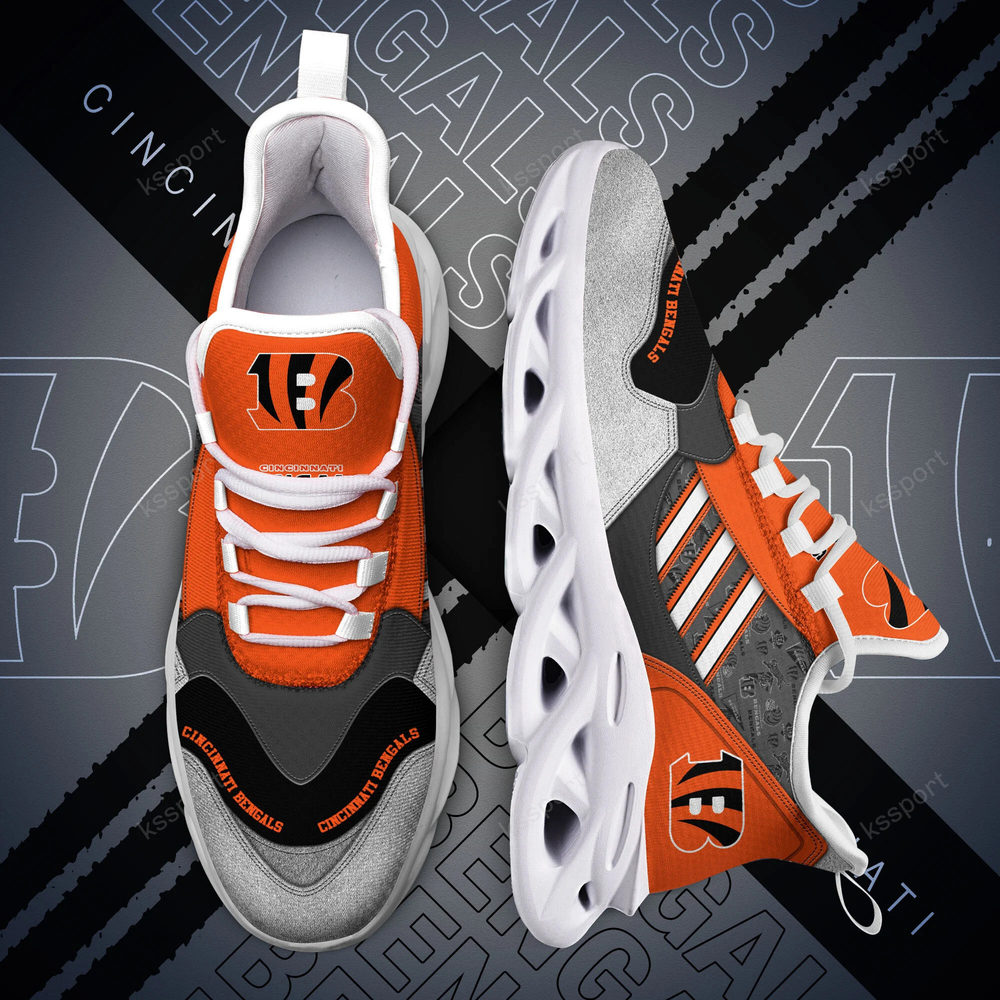 Cincinnati Bengals Max Soul Shoes Sneakers for Men And Women – NFL Football Fan Shoes, Team Sneakers
