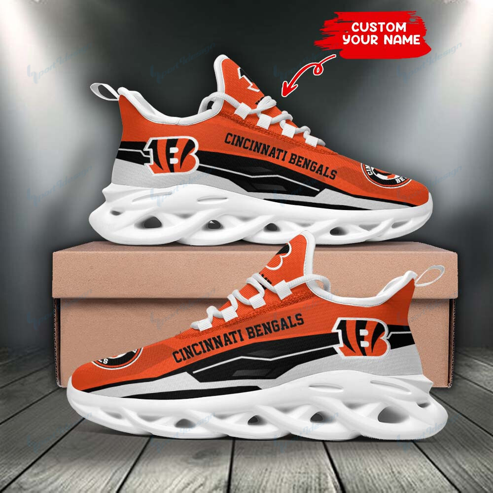 Cincinnati Bengals Max Soul Shoes Sneakers for Men And Women – NFL Football Fan Shoes, Team Sneakers