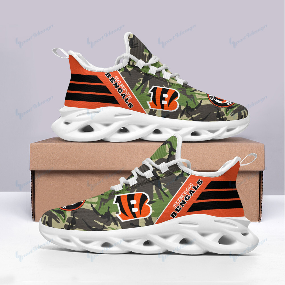 Cincinnati Bengals Max Soul Shoes Sneakers for Men And Women – NFL Football Fan Shoes, Team Sneakers