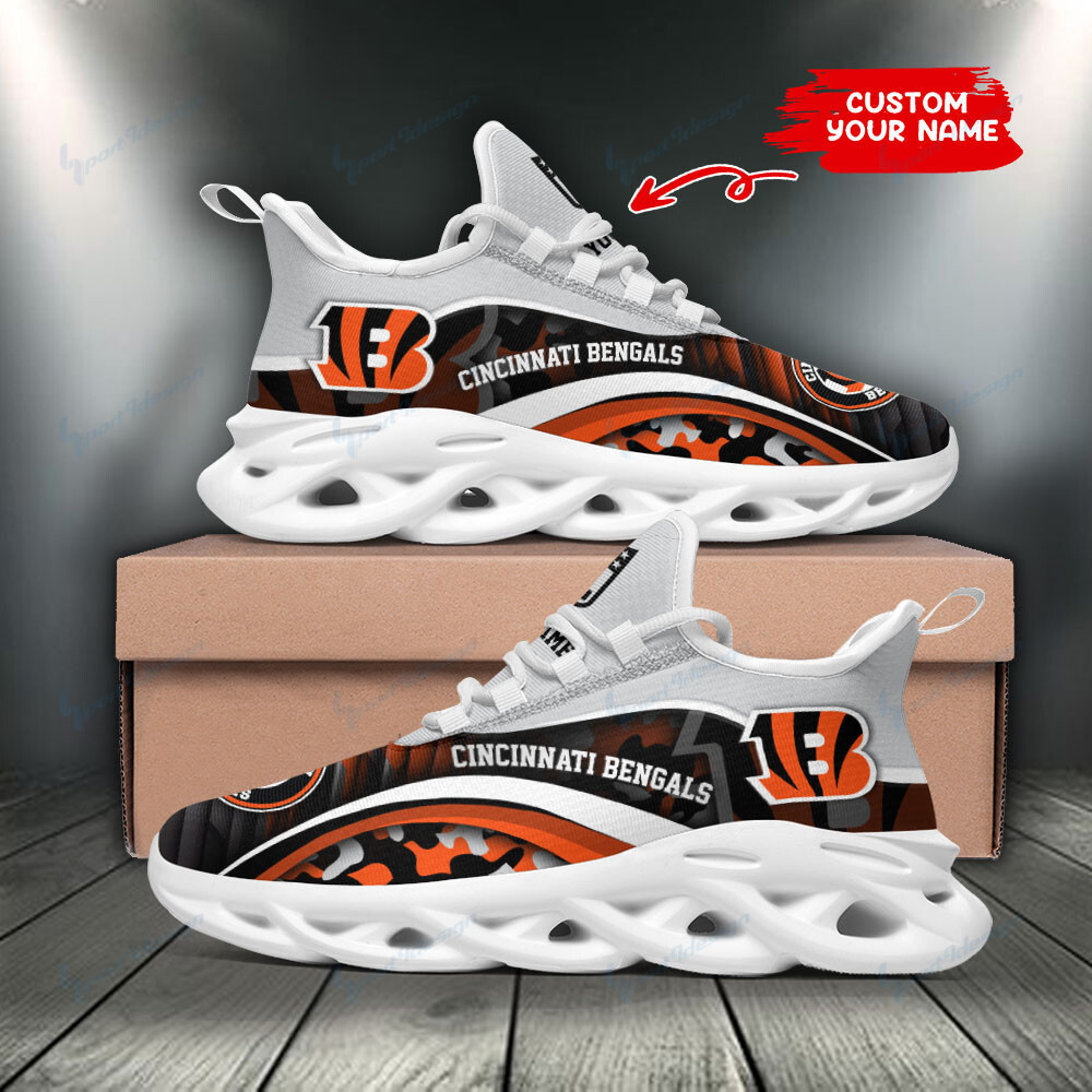 Cincinnati Bengals Max Soul Shoes Sneakers for Men And Women – NFL Football Fan Shoes, Team Sneakers