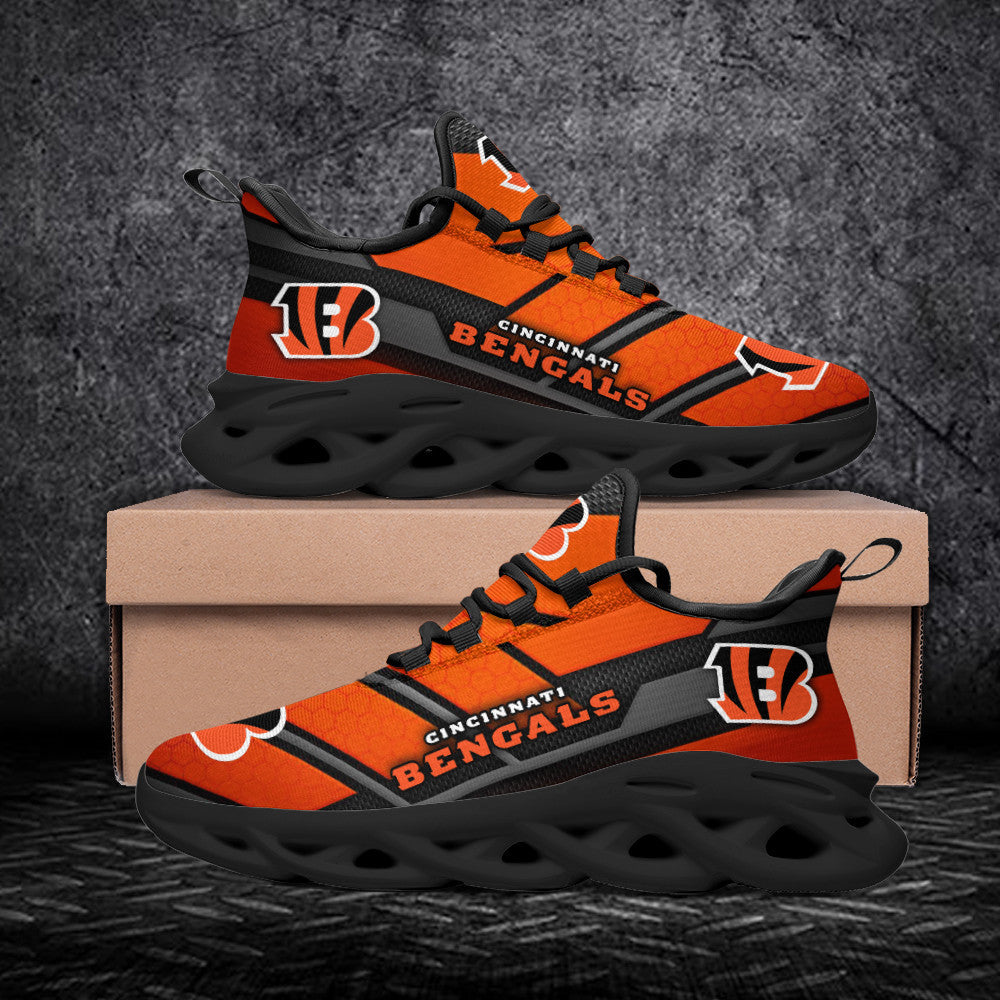 Cincinnati Bengals NFL Max Soul Shoes Sneakers for Men And Women – NFL Football Fan Shoes, Team Sneakers