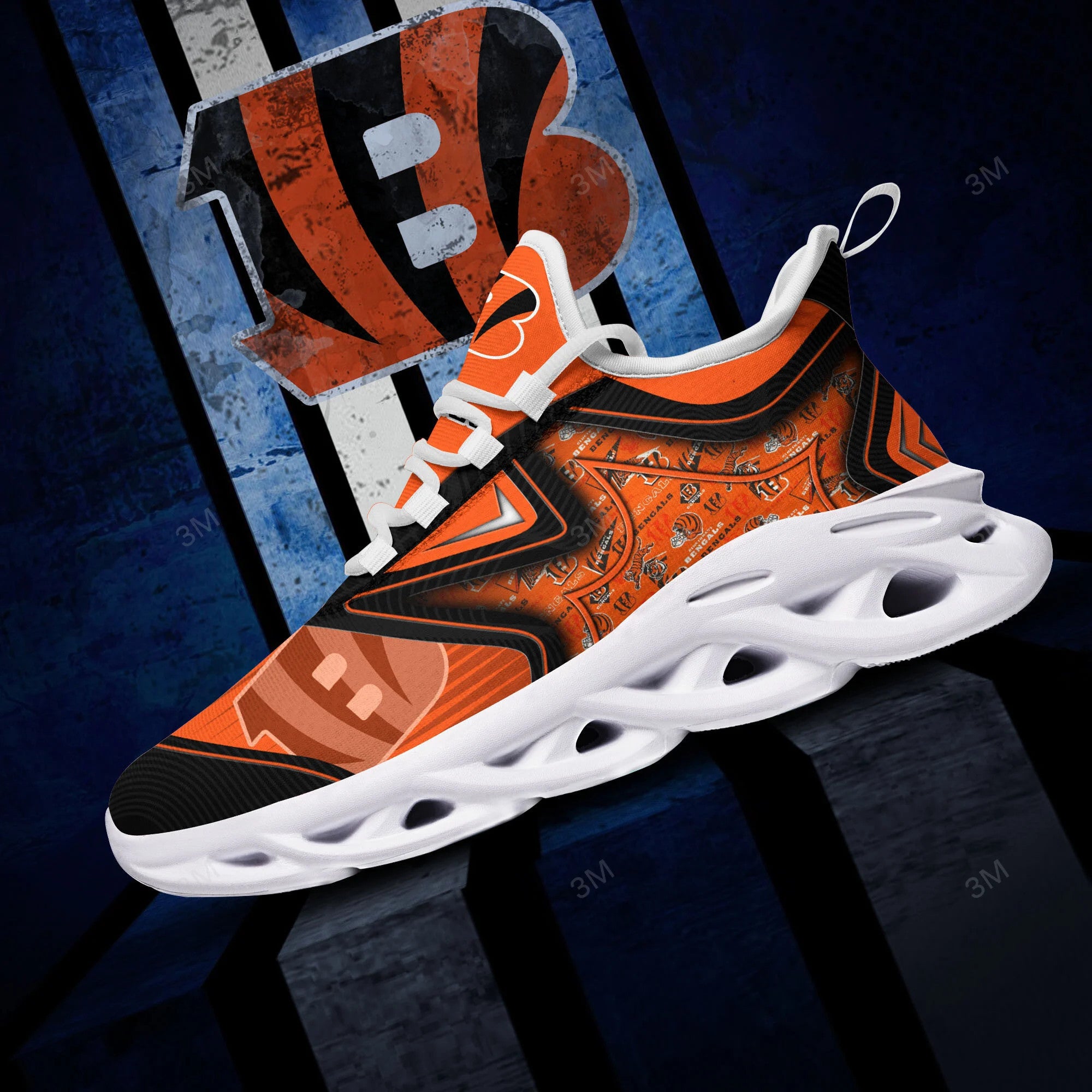 Cincinnati Bengals NFL Max Soul Shoes Sneakers for Men And Women – NFL Football Fan Shoes, Team Sneakers