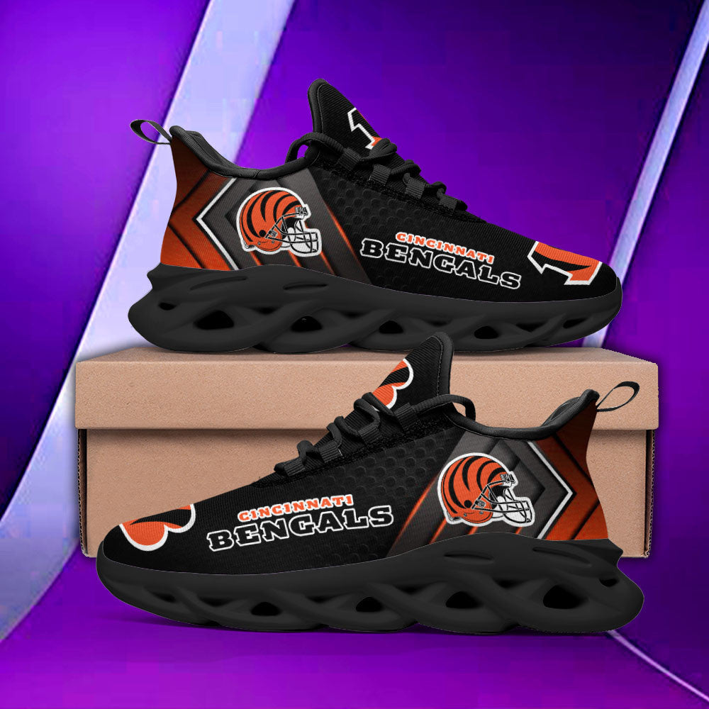 Cincinnati Bengals NFL Max Soul Shoes Sneakers for Men And Women – NFL Football Fan Shoes, Team Sneakers