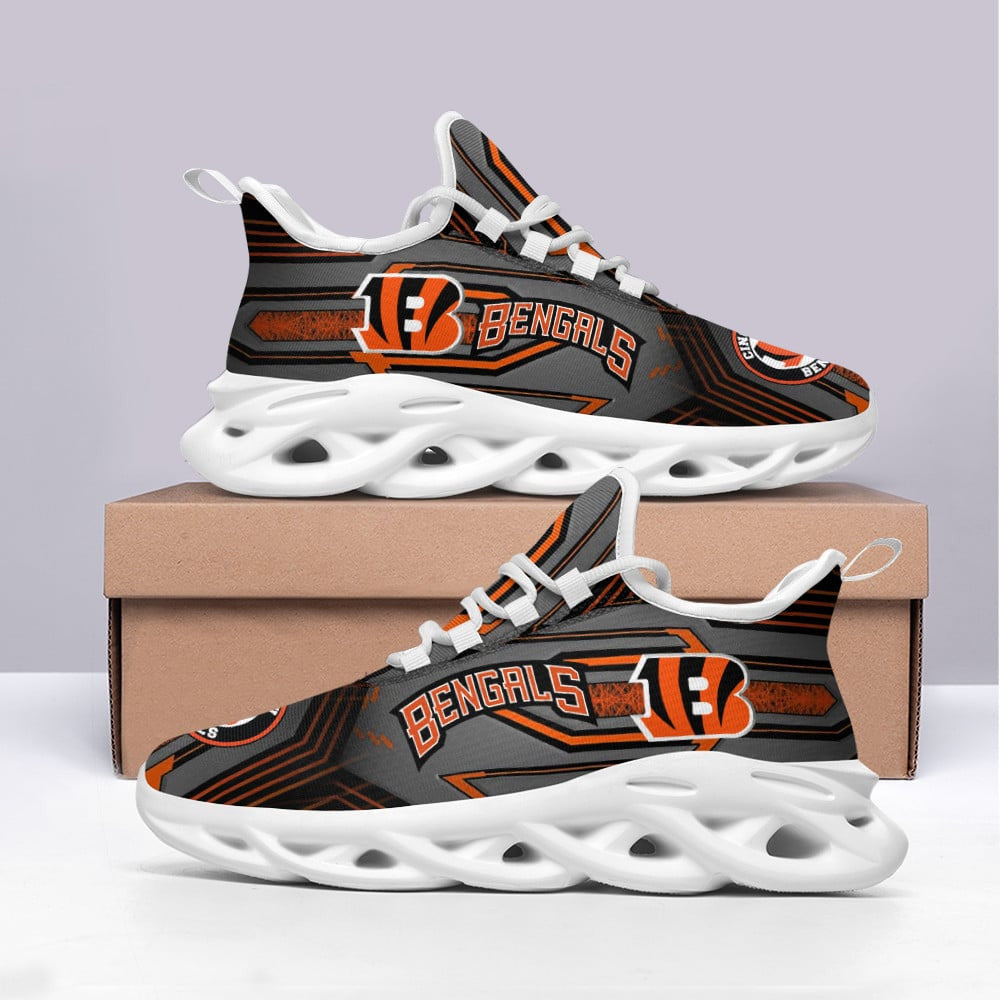 Cincinnati Bengals NFL Max Soul Shoes Sneakers for Men And Women – NFL Football Fan Shoes, Team Sneakers