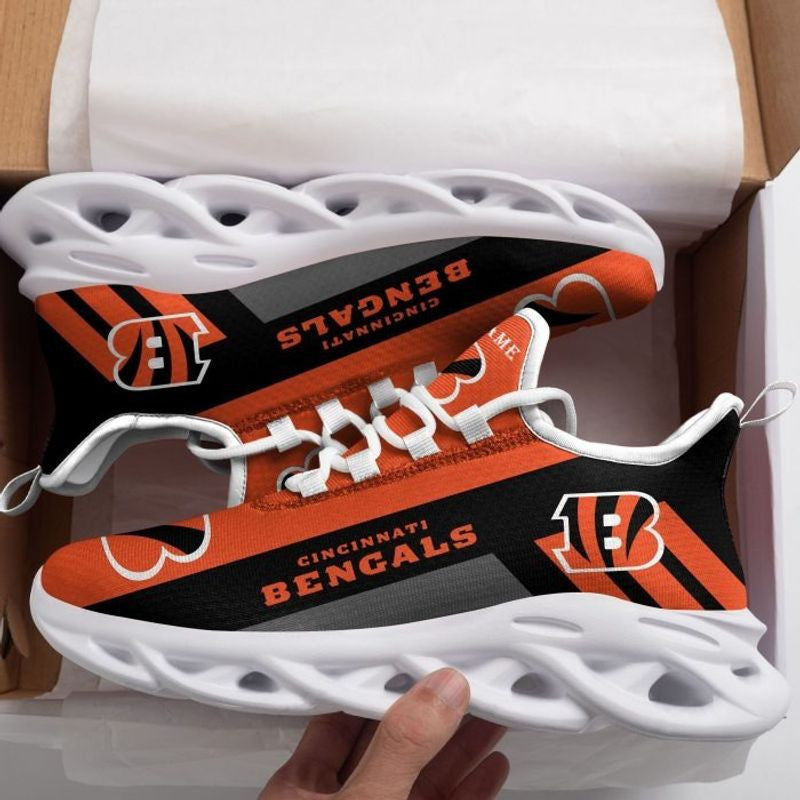 Cincinnati Bengals NFL Max Soul Shoes Sneakers for Men And Women – NFL Football Fan Shoes, Team Sneakers