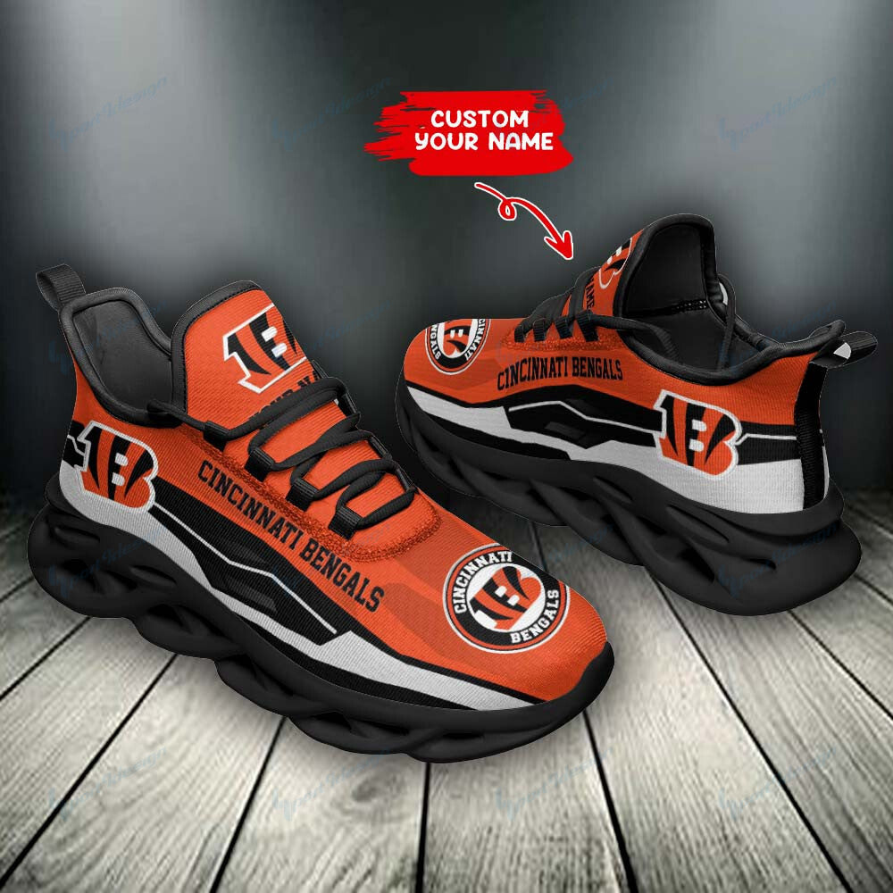 Cincinnati Bengals NFL Max Soul Shoes Sneakers for Men And Women – NFL Football Fan Shoes, Team Sneakers - Image 4