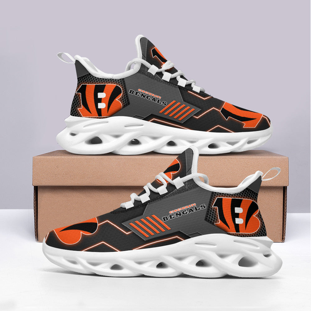 Cincinnati Bengals NFL Max Soul Shoes Sneakers for Men And Women – NFL Football Fan Shoes, Team Sneakers