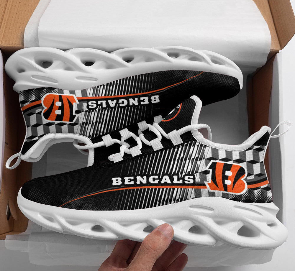 Cincinnati Bengals NFL Max Soul Shoes Sneakers for Men And Women – NFL Football Fan Shoes, Team Sneakers