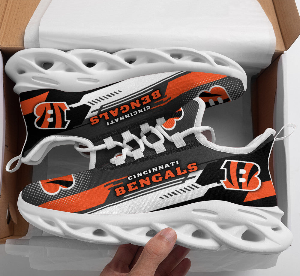 Cincinnati Bengals NFL Max Soul Shoes Sneakers for Men And Women – NFL Football Fan Shoes, Team Sneakers