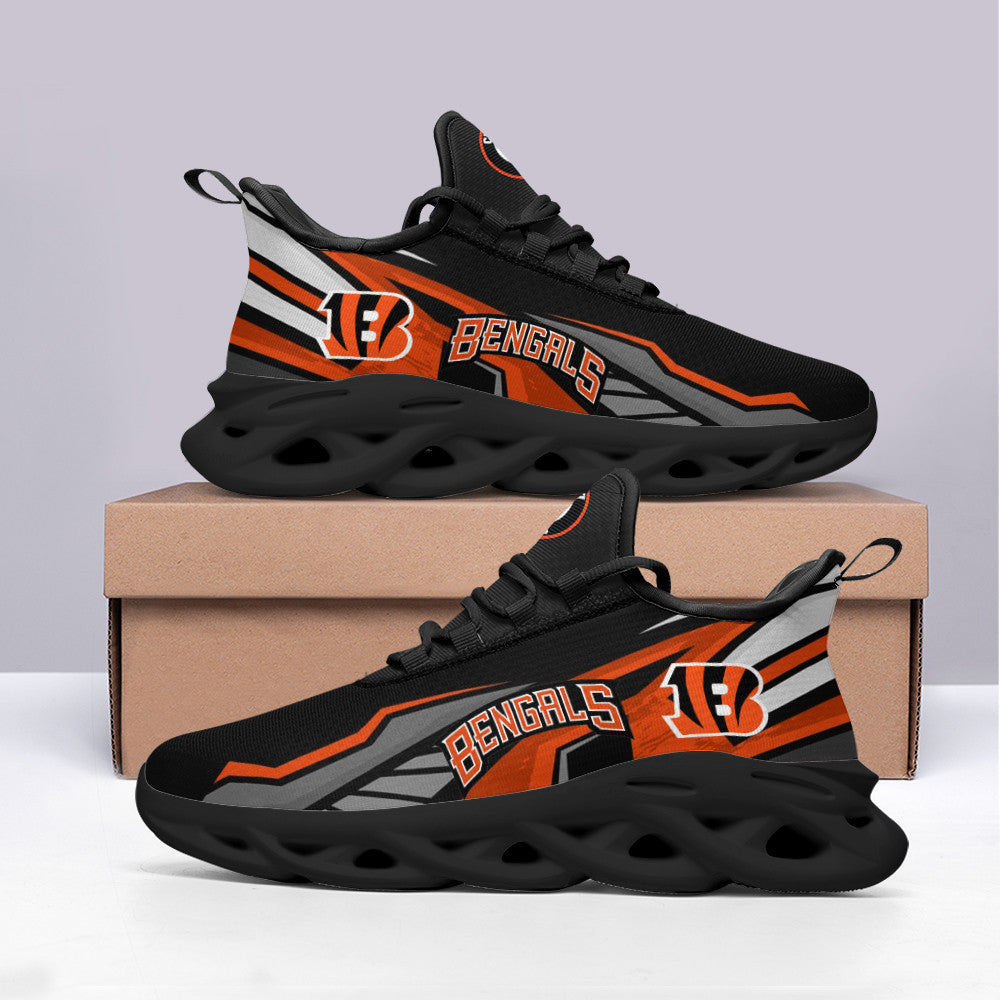 Cincinnati Bengals NFL Max Soul Shoes Sneakers for Men And Women – NFL Football Fan Shoes, Team Sneakers