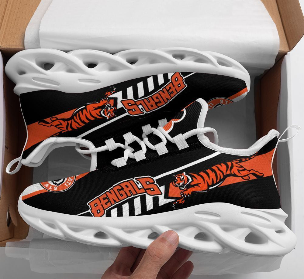 Cincinnati Bengals NFL Max Soul Shoes Sneakers for Men And Women – NFL Football Fan Shoes, Team Sneakers