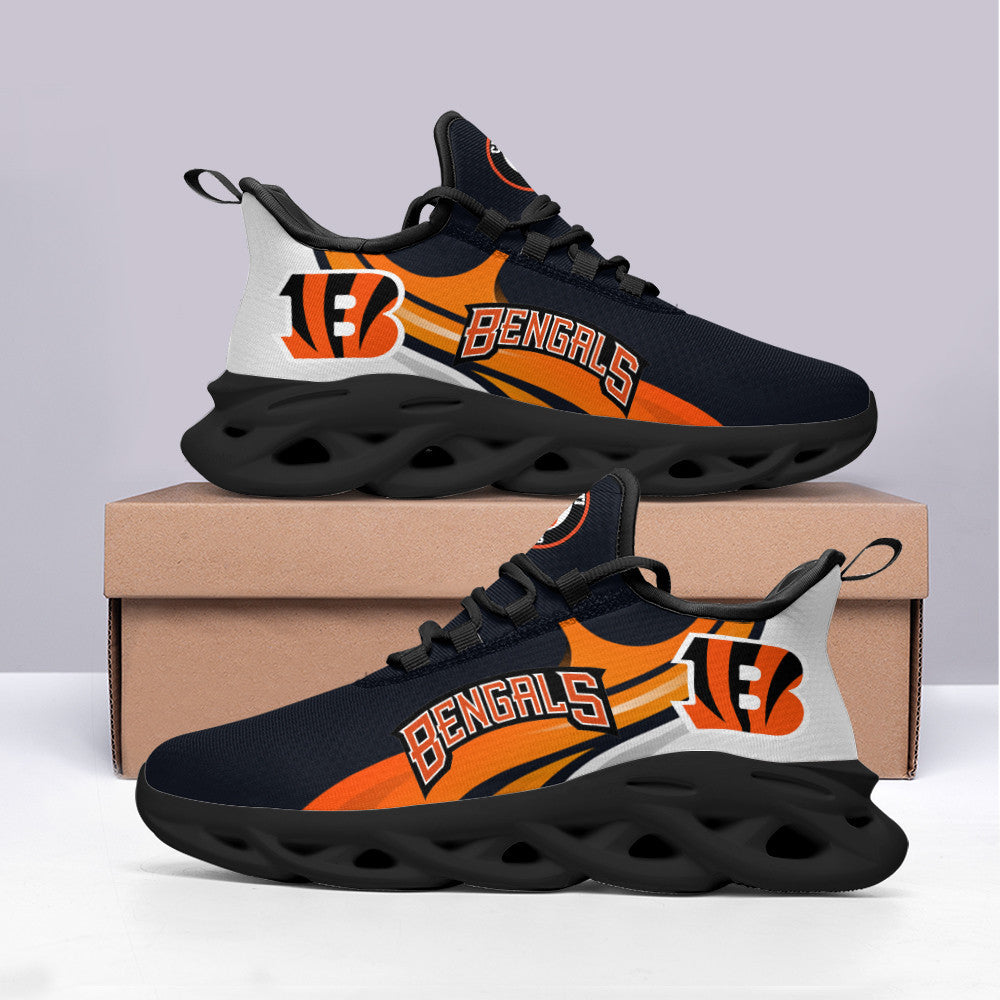 Cincinnati Bengals NFL Max Soul Shoes Sneakers for Men And Women – NFL Football Fan Shoes, Team Sneakers