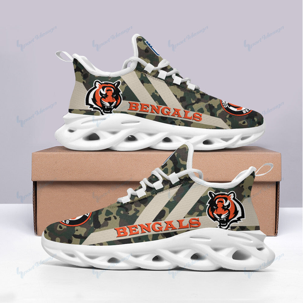 Cincinnati Bengals NFL Max Soul Shoes Sneakers for Men And Women – NFL Football Fan Shoes, Team Sneakers
