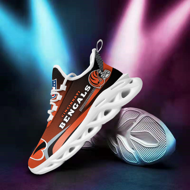 Cincinnati Bengals NFL Max Soul Shoes Sneakers for Men And Women – NFL Football Fan Shoes, Team Sneakers