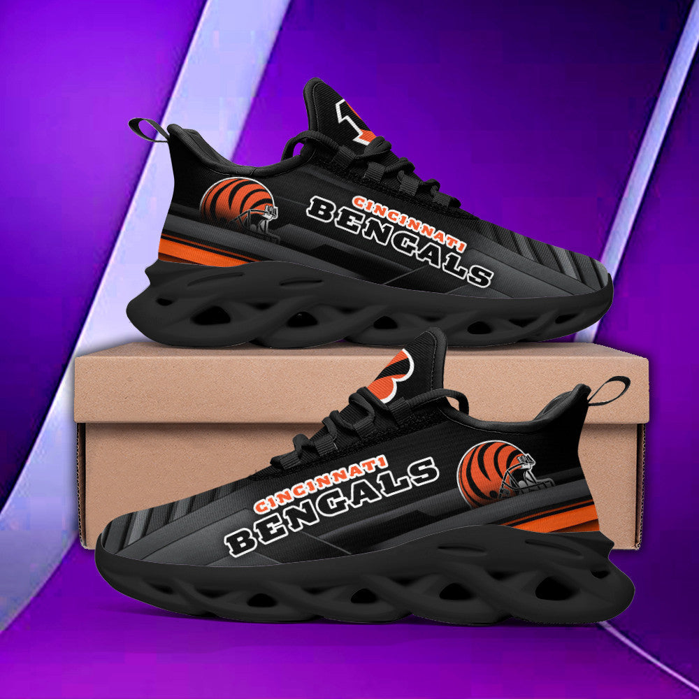 Cincinnati Bengals NFL Max Soul Shoes Sneakers for Men And Women – NFL Football Fan Shoes, Team Sneakers