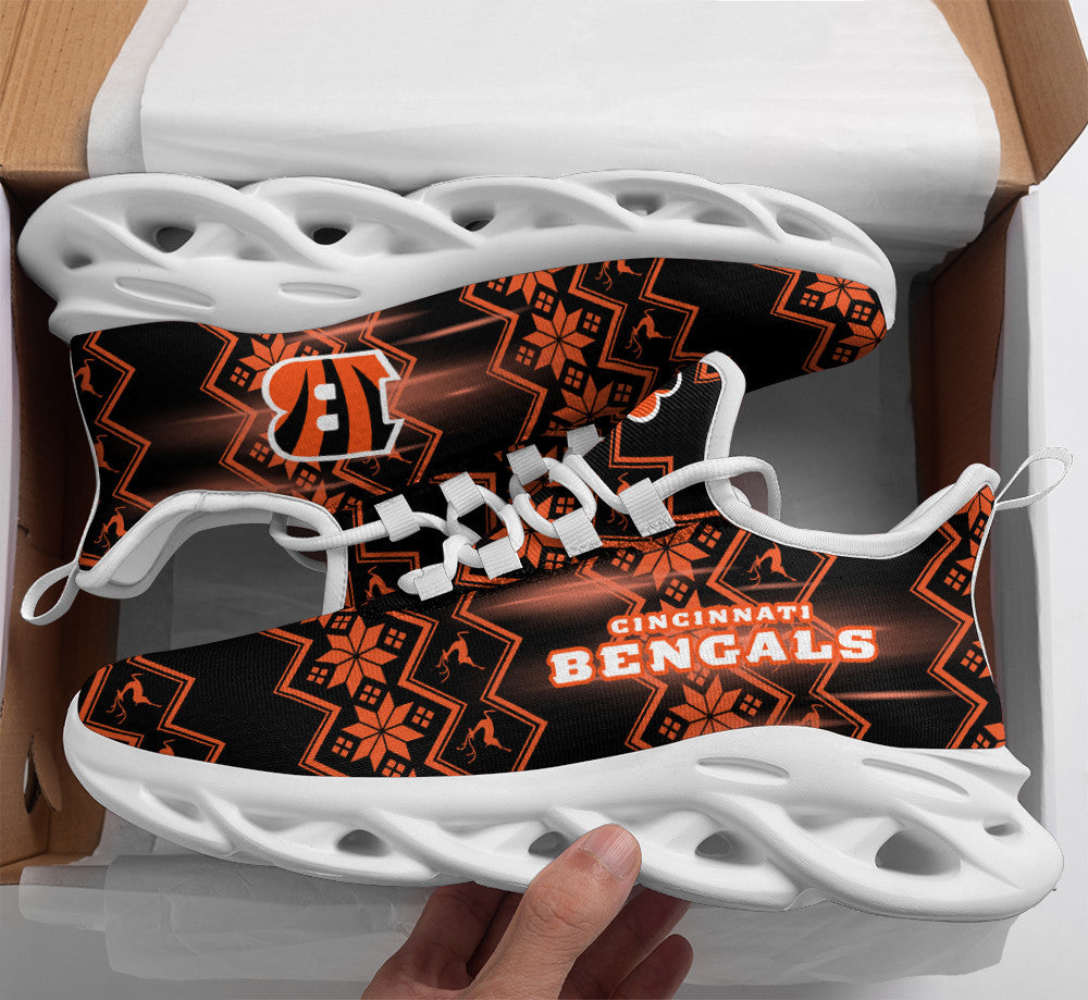 Cincinnati Bengals NFL Max Soul Shoes Sneakers for Men And Women – NFL Football Fan Shoes, Team Sneakers