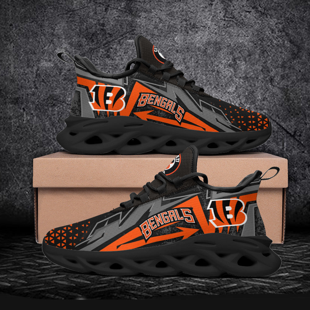 Cincinnati Bengals NFL Max Soul Shoes Sneakers for Men And Women – NFL Football Fan Shoes, Team Sneakers