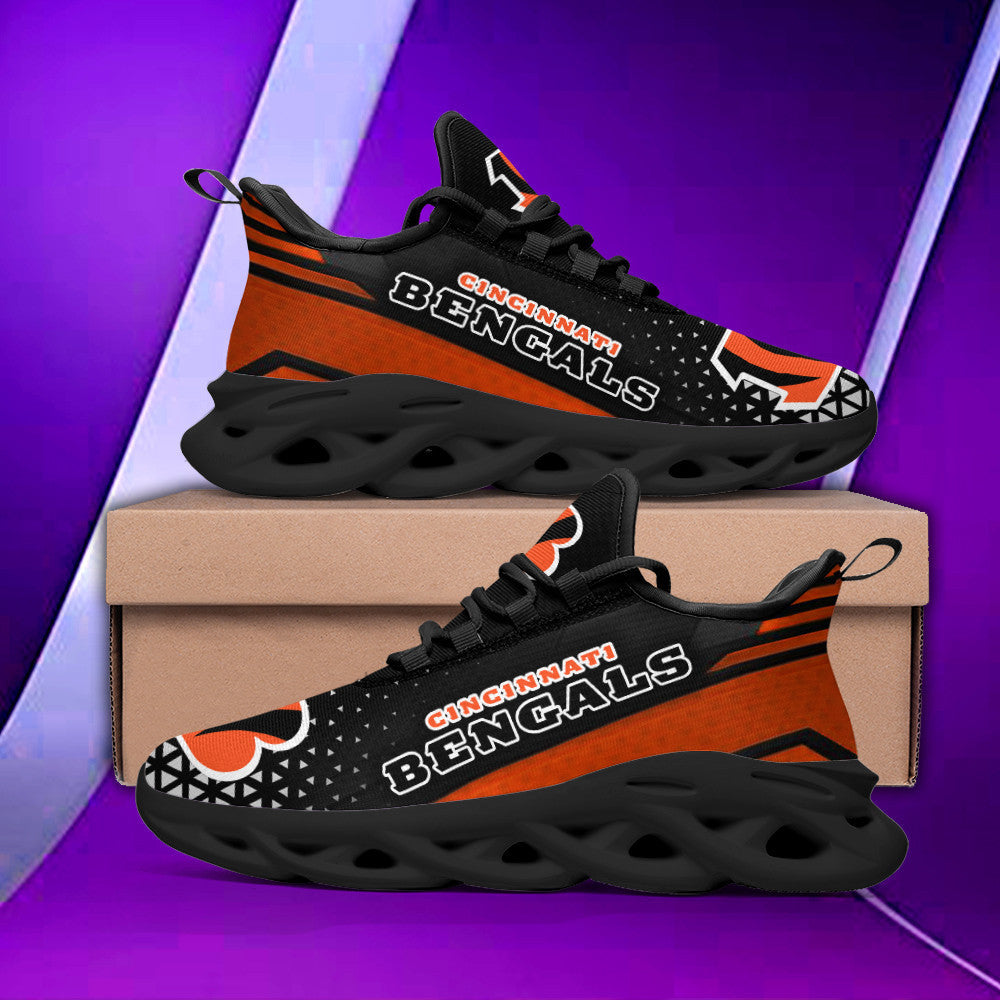 Cincinnati Bengals NFL Max Soul Shoes Sneakers for Men And Women – NFL Football Fan Shoes, Team Sneakers