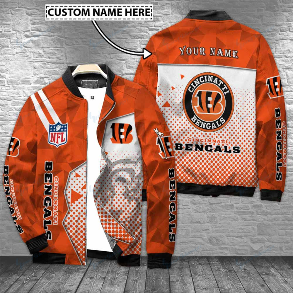 Cincinnati Bengals Personalized Bomber Jacket | NFL Team Jacket for Men & Women | Football Fan Gift