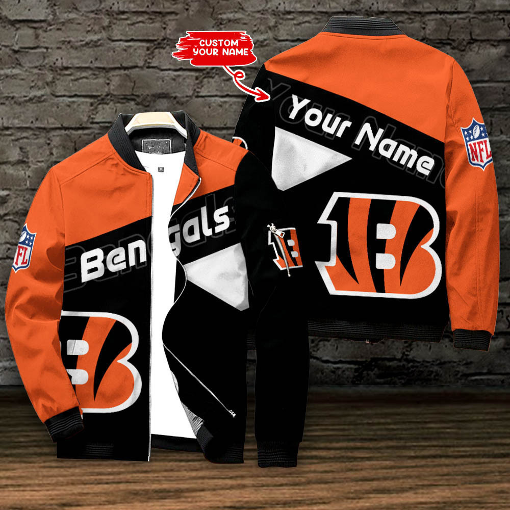 Cincinnati Bengals Personalized Bomber Jacket | NFL Team Jacket for Men & Women | Football Fan Gift
