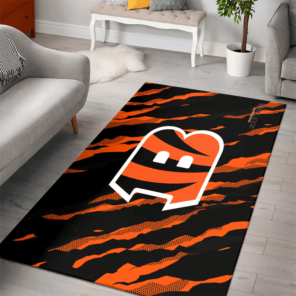 Cincinnati Bengals Rectangle Area Rug – Full Print Carpet For Living Room & Bedroom Home Decor