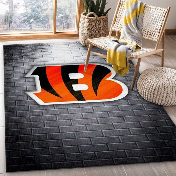 Cincinnati Living Room Rectangle Area Rug – Full Print Carpet For Living Room & Bedroom Home Decor