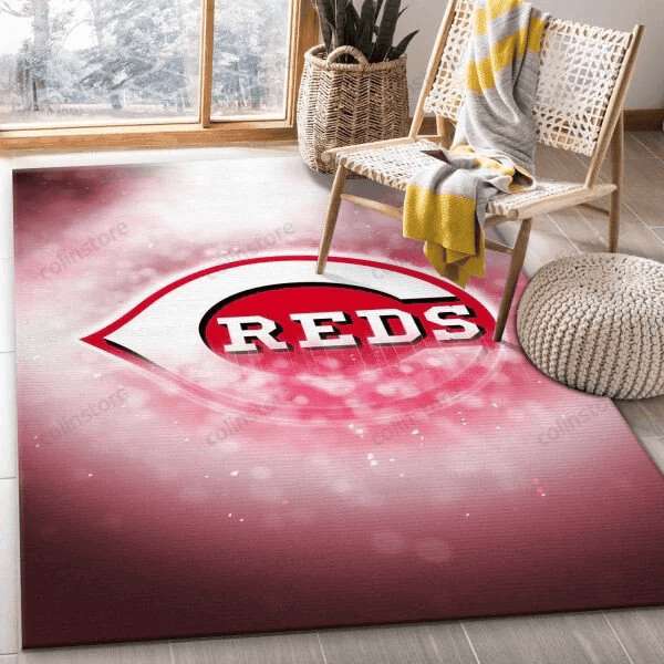Cincinnati Reds 3D Rectangle Area Rug – Full Print Carpet For Living Room & Bedroom Home Decor