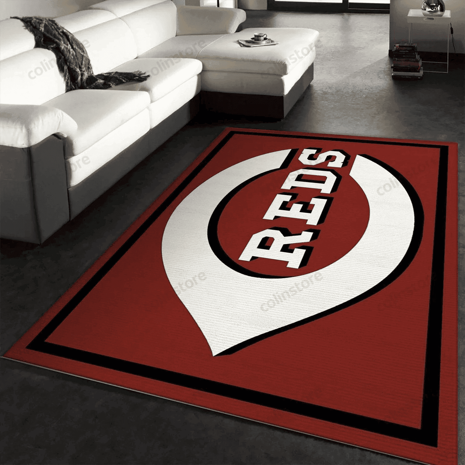 Cincinnati Reds Imperial Spirit Rug Rectangle Area Rug – Full Print Carpet For Living Room & Bedroom Home Decor