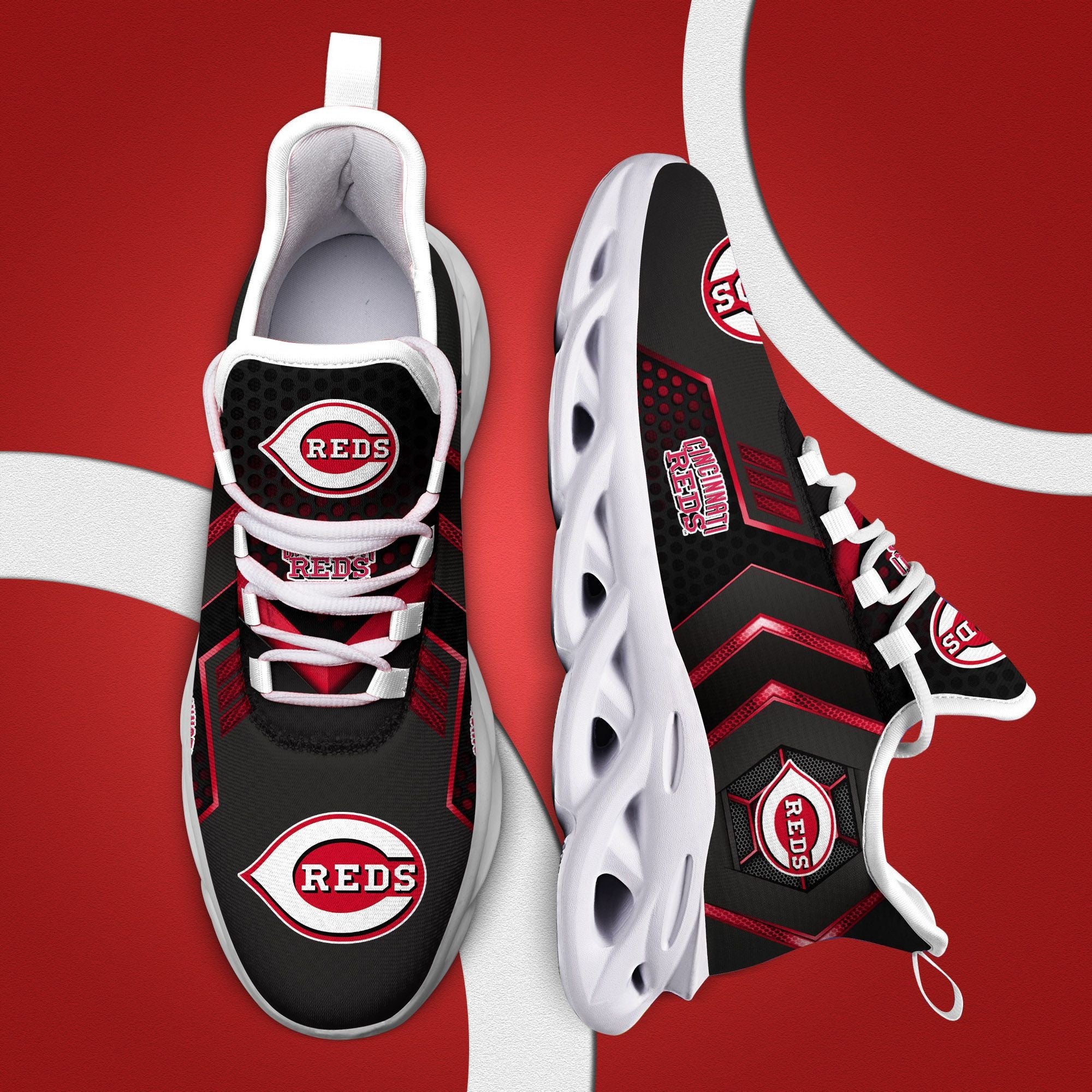 Cincinnati Reds Max Soul Shoes Sneakers for Men And Women – MLB Baseball Fan Shoes, Team Sneakers - Image 6